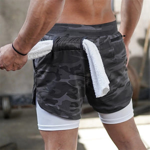 Open image in slideshow, Camo 2 in 1 Sport Shorts
